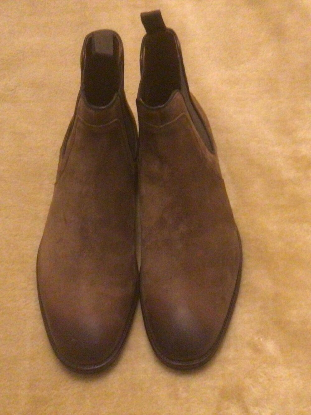 Johnston and Murphy tan suede ankle boots New US 12 M